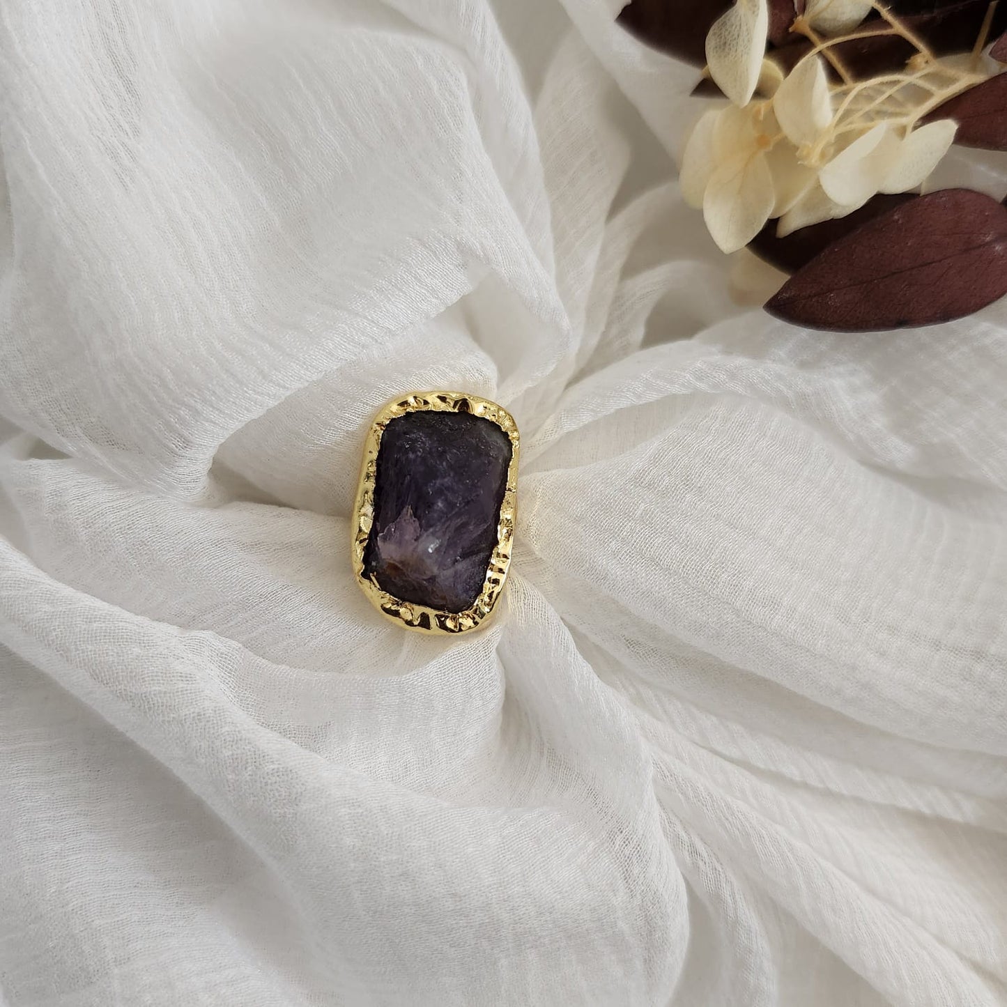 Shop Gemstone Golden Finger Rings Online- STORI