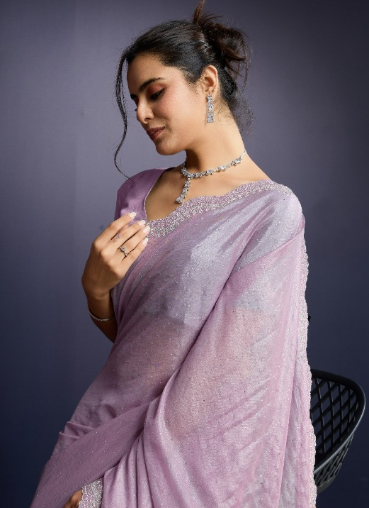 Buy Pink Partywear Sarees Online at STORI