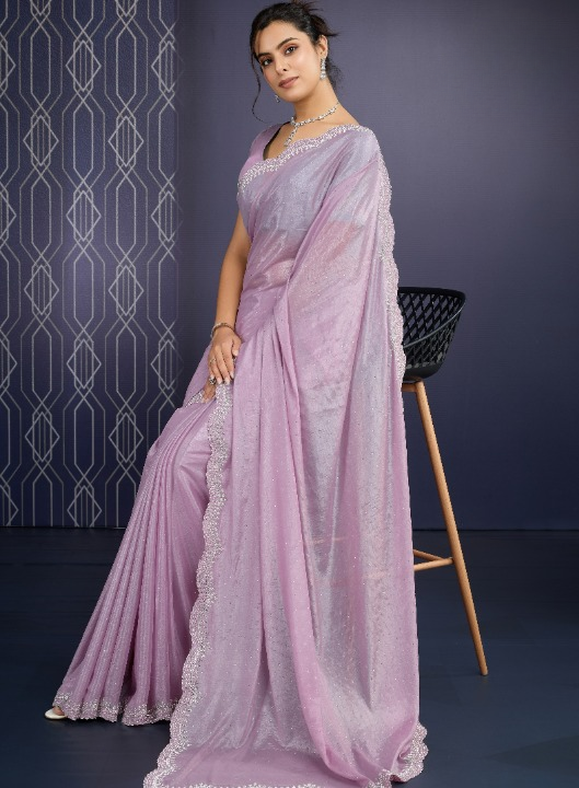 Buy Pink Partywear Sarees Online at STORI