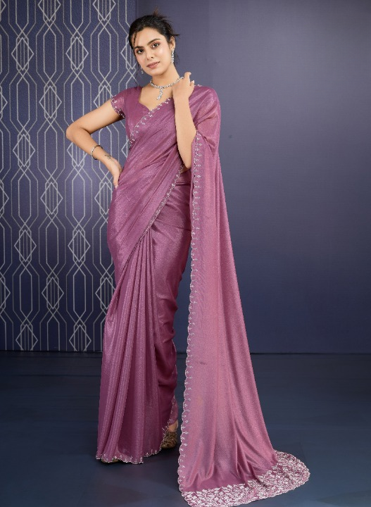Buy Mauve Partywear Sarees Online at STORI