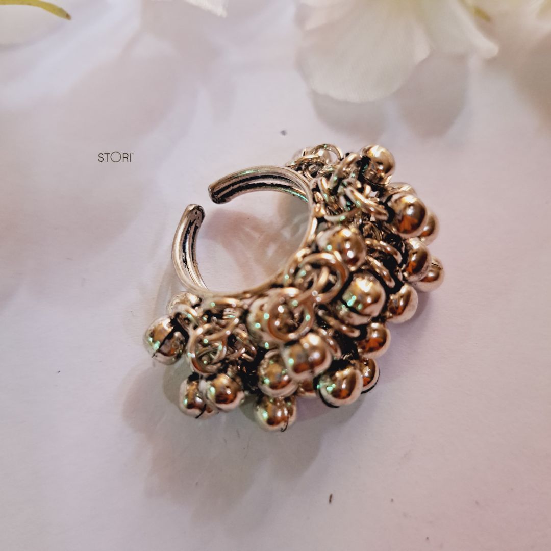 Ghungroo Handcrafted Oxidised Finger Ring