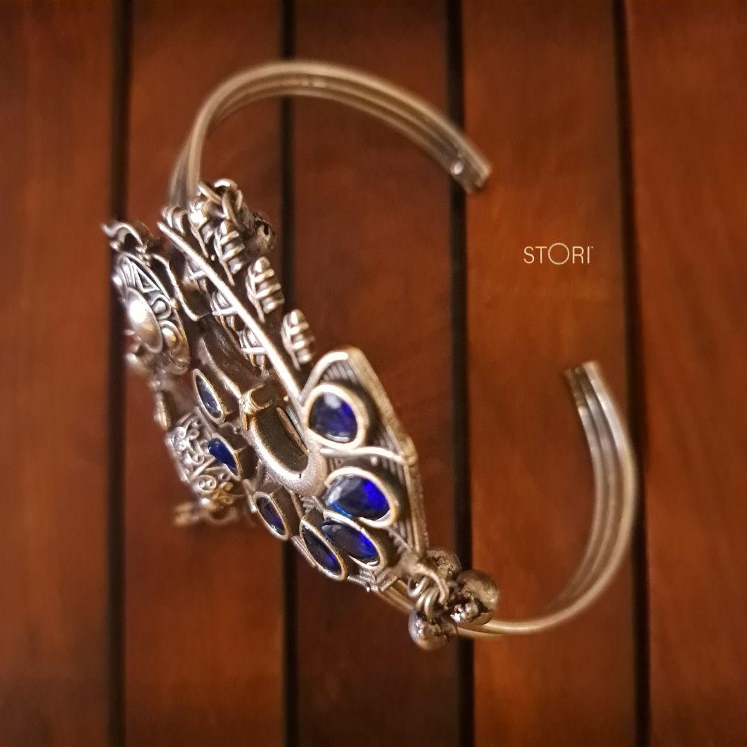 Vasudha Oxidised Statement Kada / Bracelet