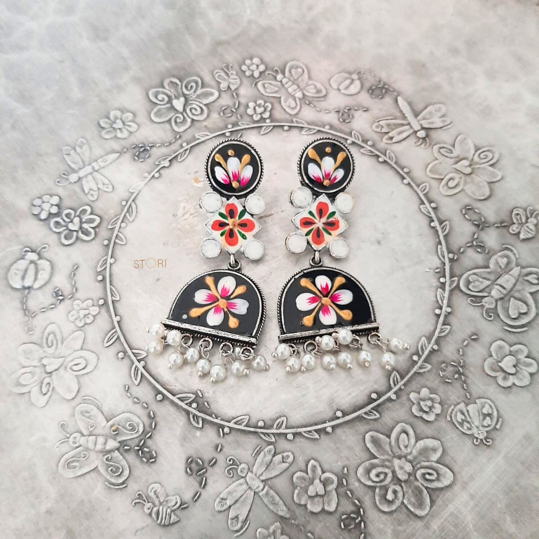 Sragavi Handcrafted Meenakari Earrings