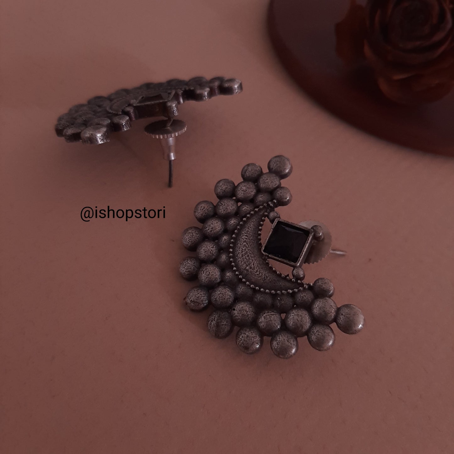 Chandrakor German Silver Earrings