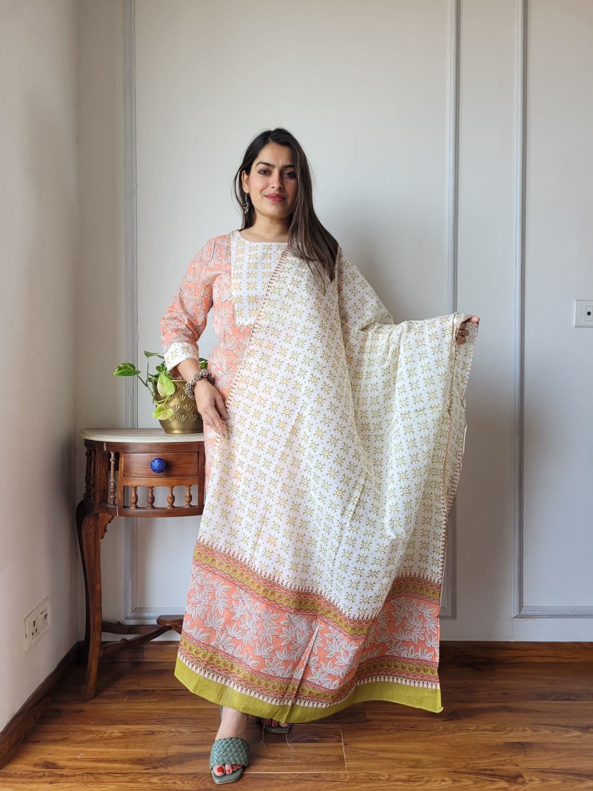 Shop Peach Suit Set Online-STORI
