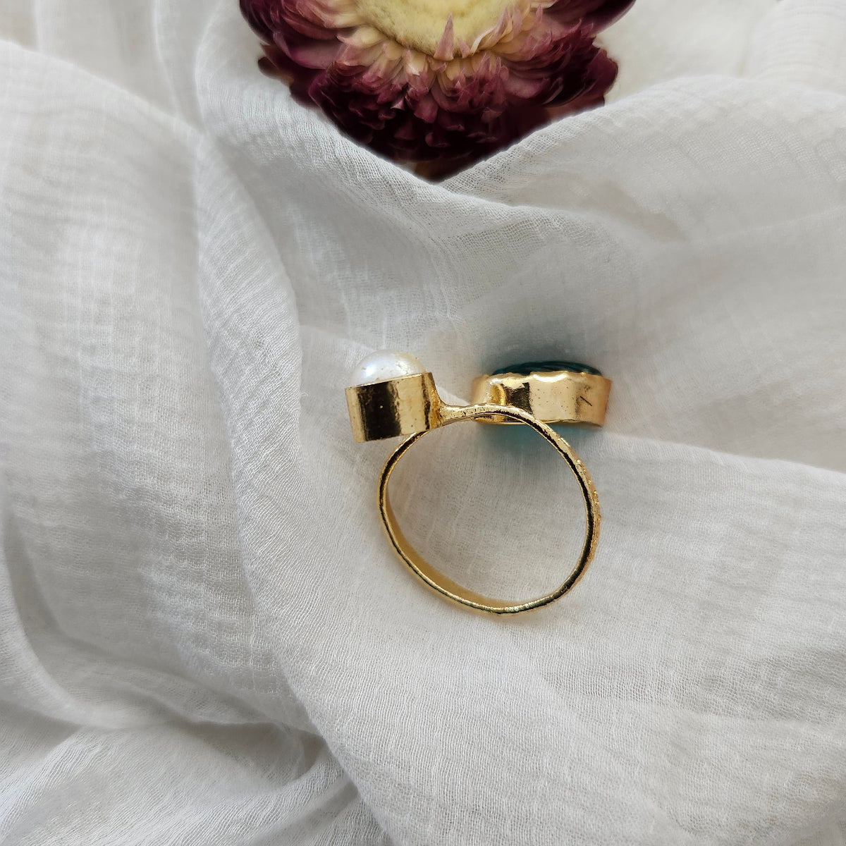 Raw Stone Golden Ring