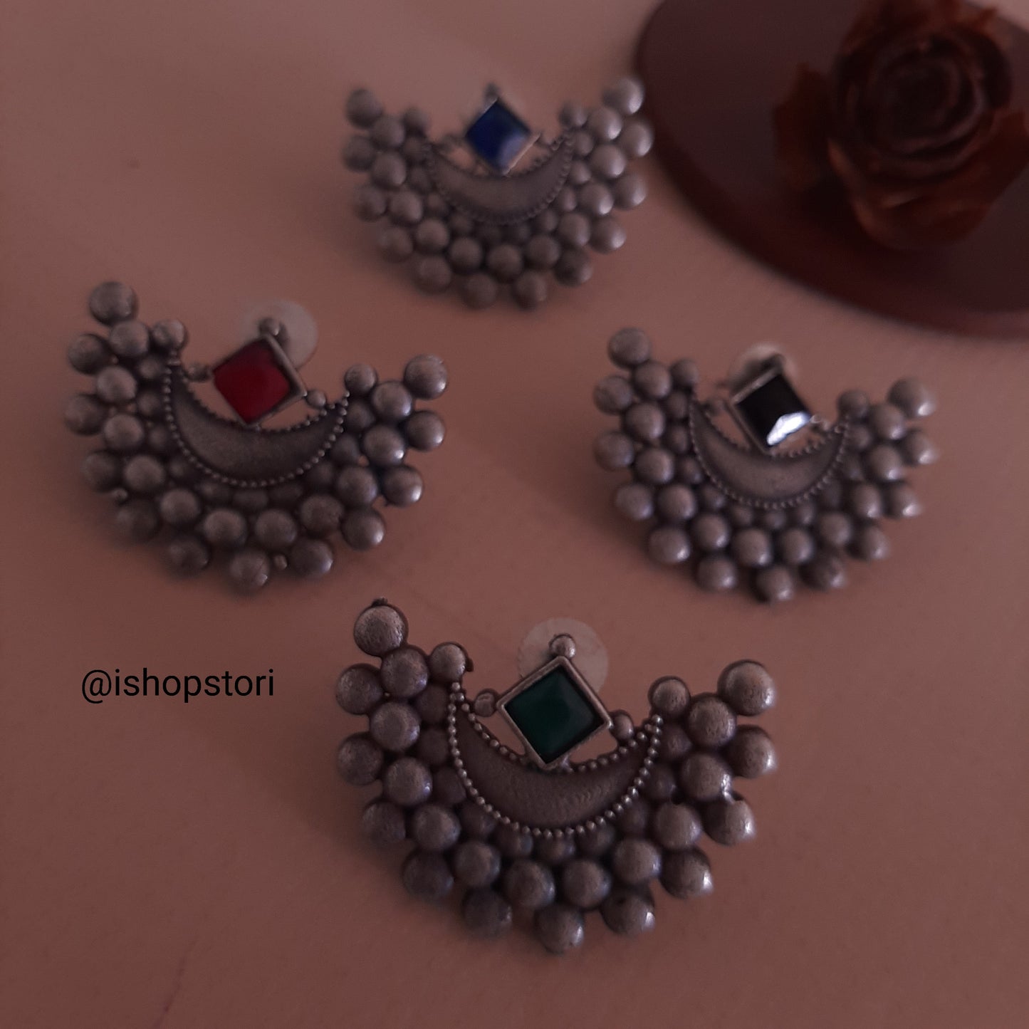 Chandrakor German Silver Earrings