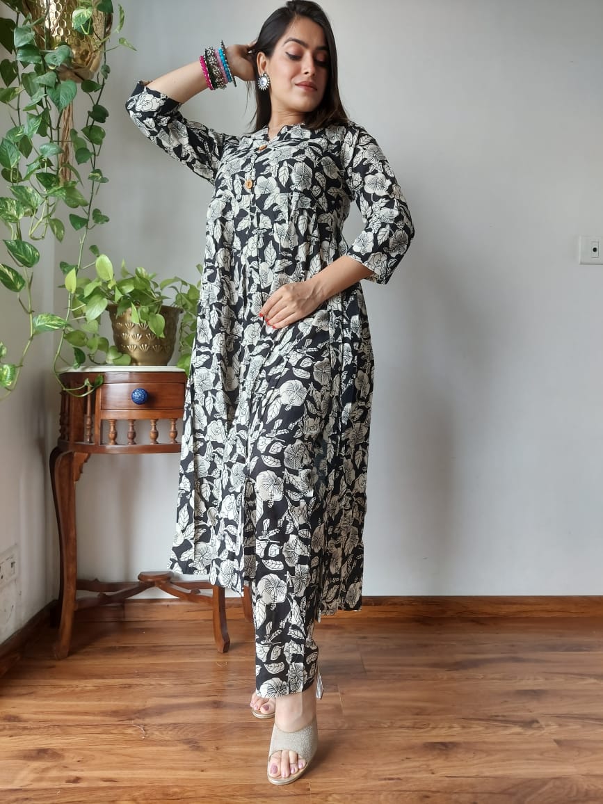 By Black Coord Nyra Cut Cotton Kurti Set