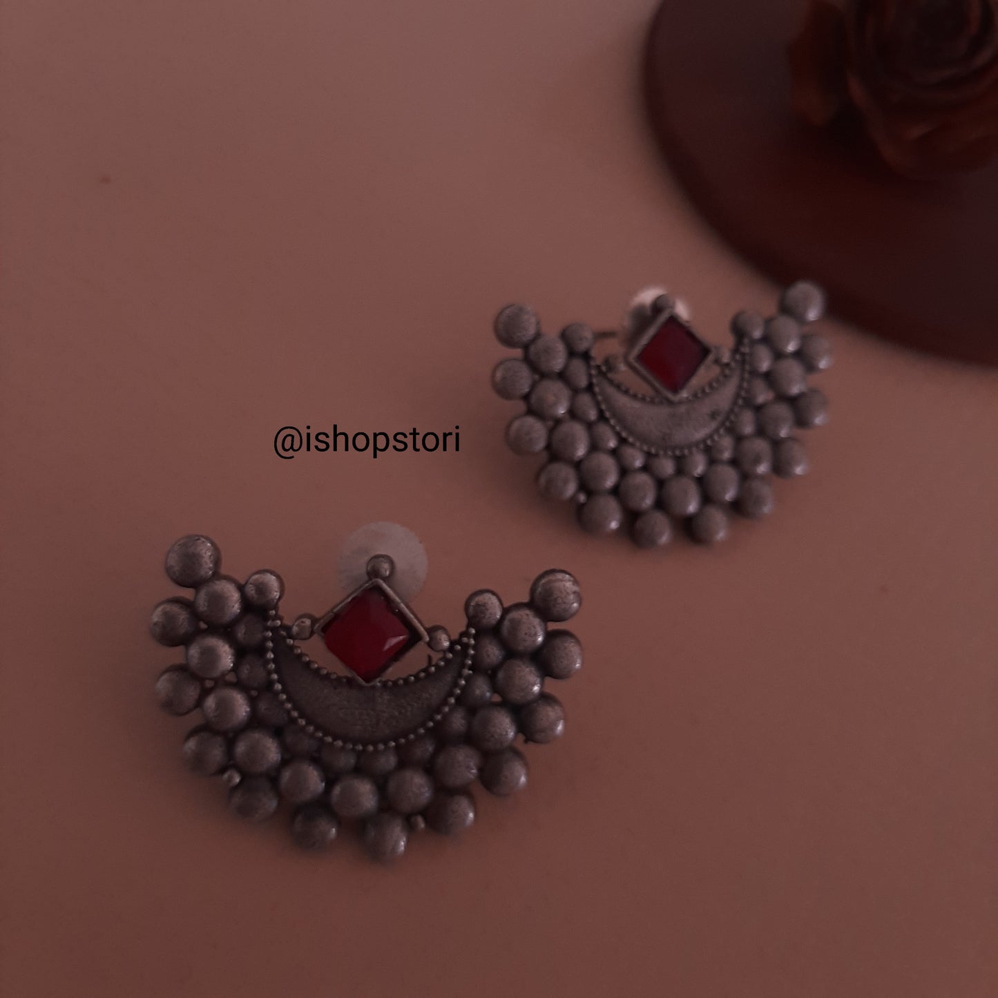 Chandrakor German Silver Earrings