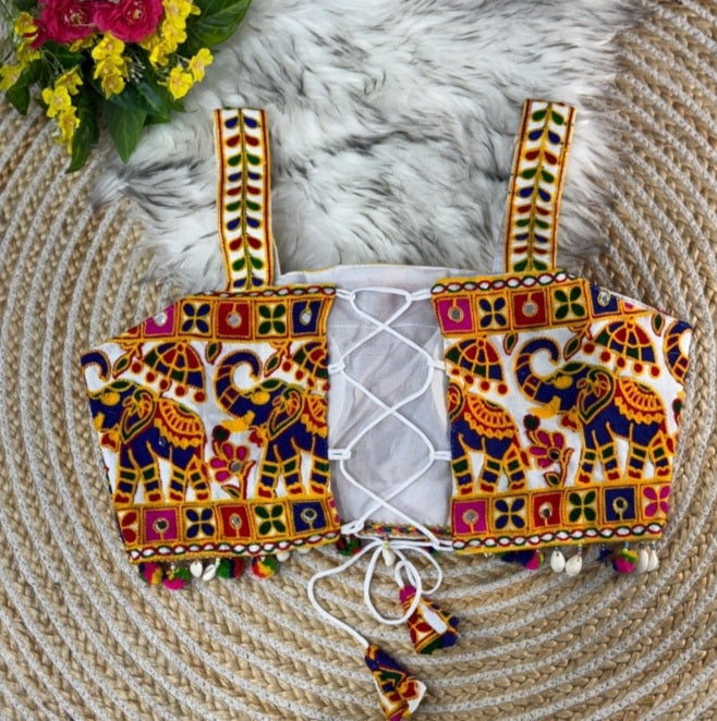 Kutchi Embroidered Sleeveless Blouse - Navratri Special