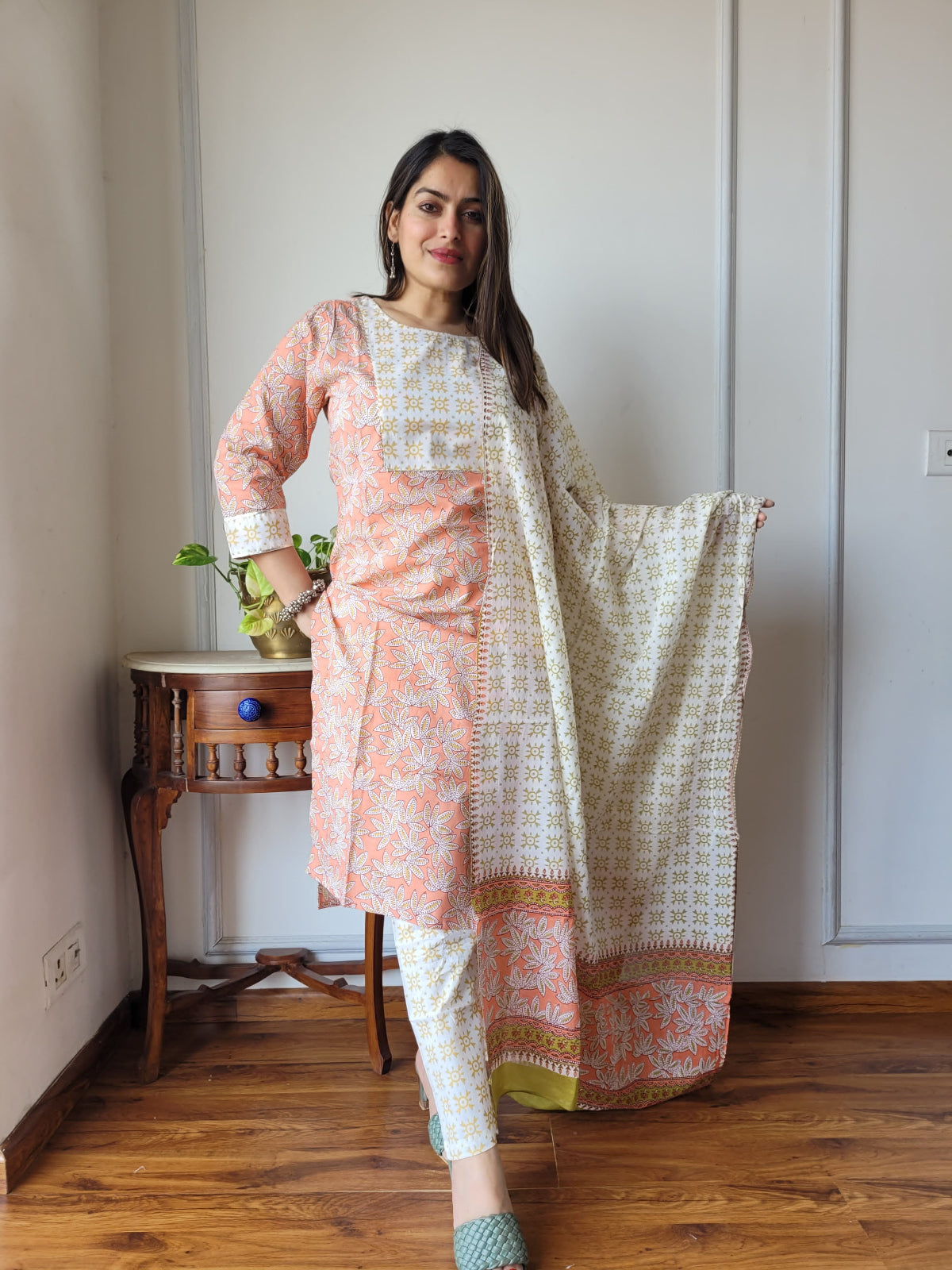 Shop Peach Suit Set Online-STORI