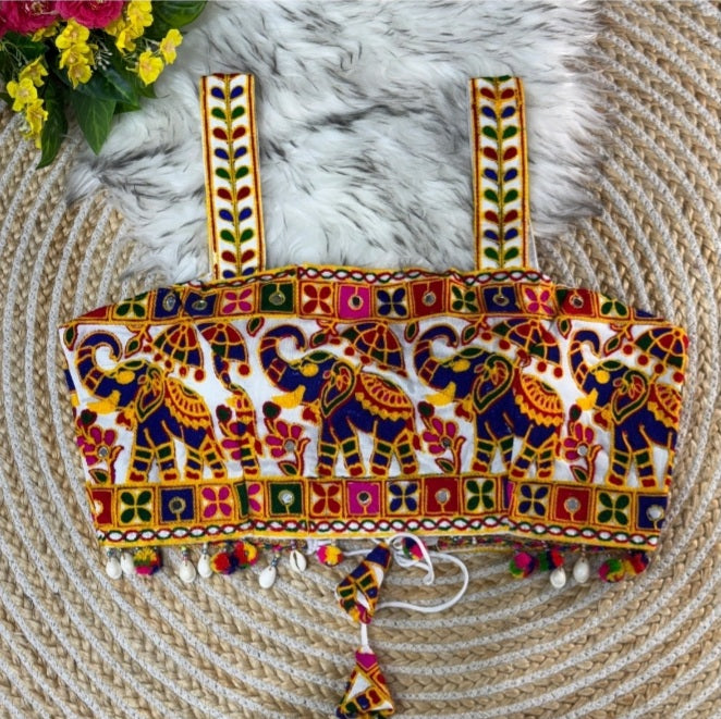 Kutchi Embroidered Sleeveless Blouse - Navratri Special