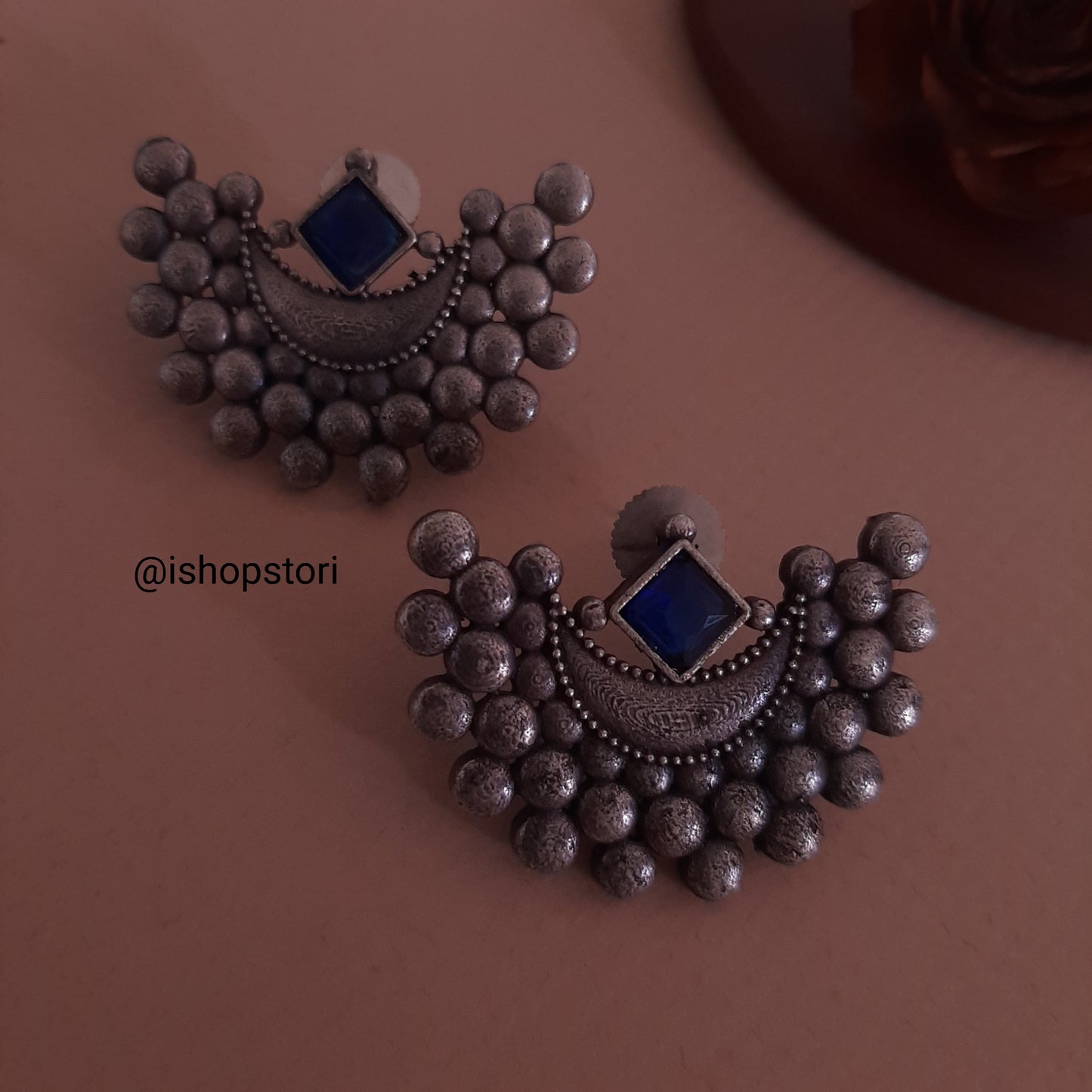 Chandrakor German Silver Earrings