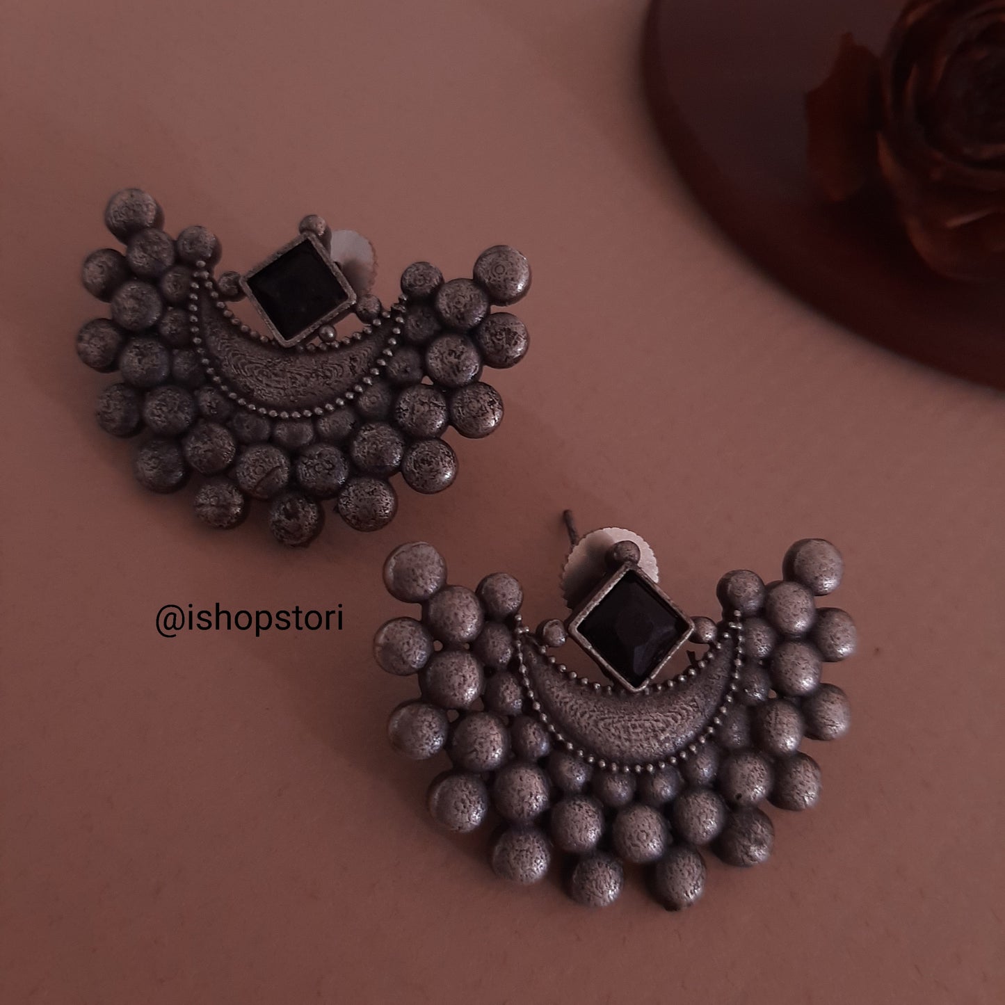 Chandrakor German Silver Earrings