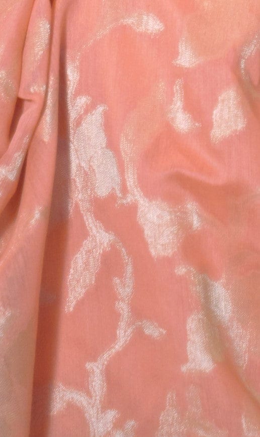Apricot Peach Handloom Woven Modal Silk Saree