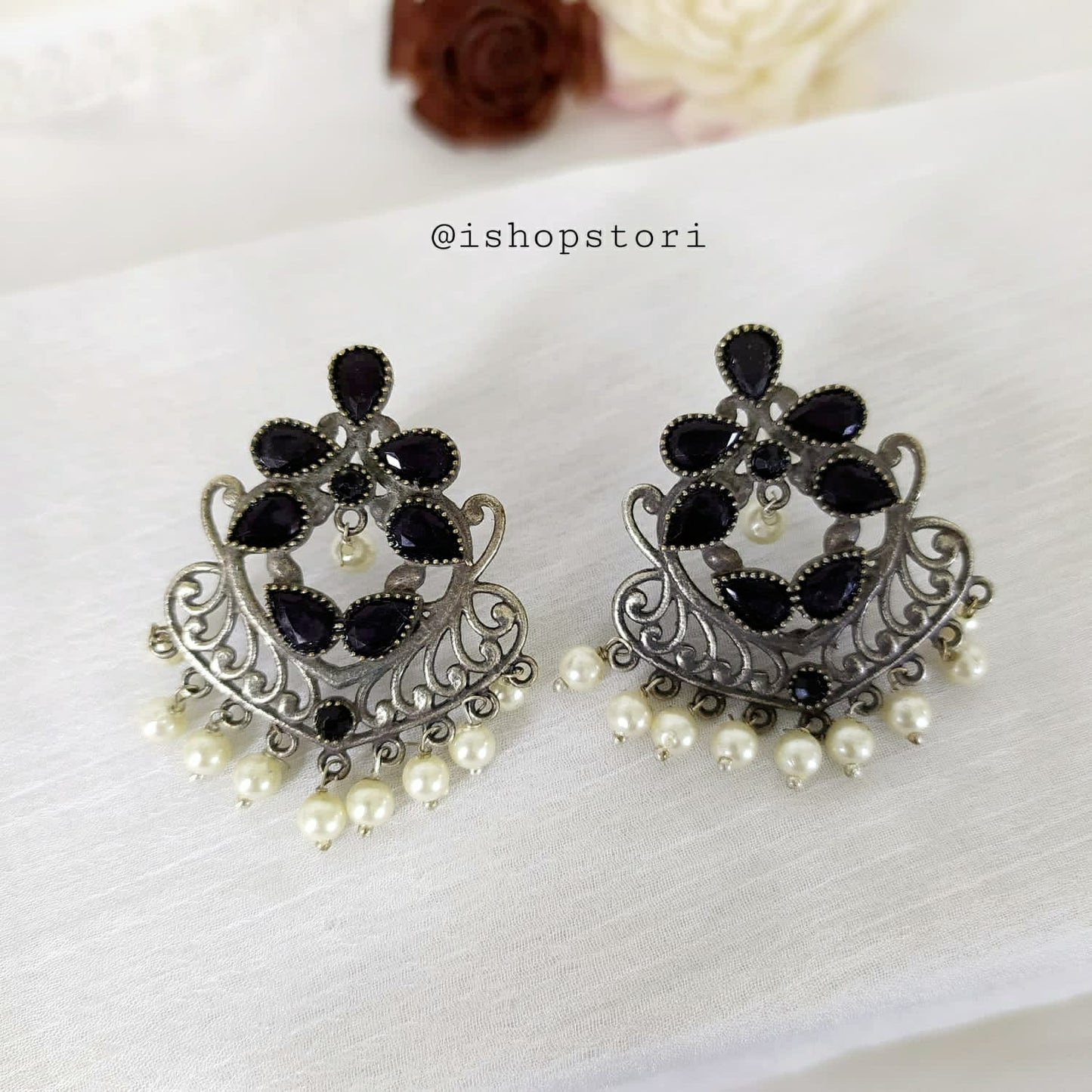 Ursula German Silver Earrings