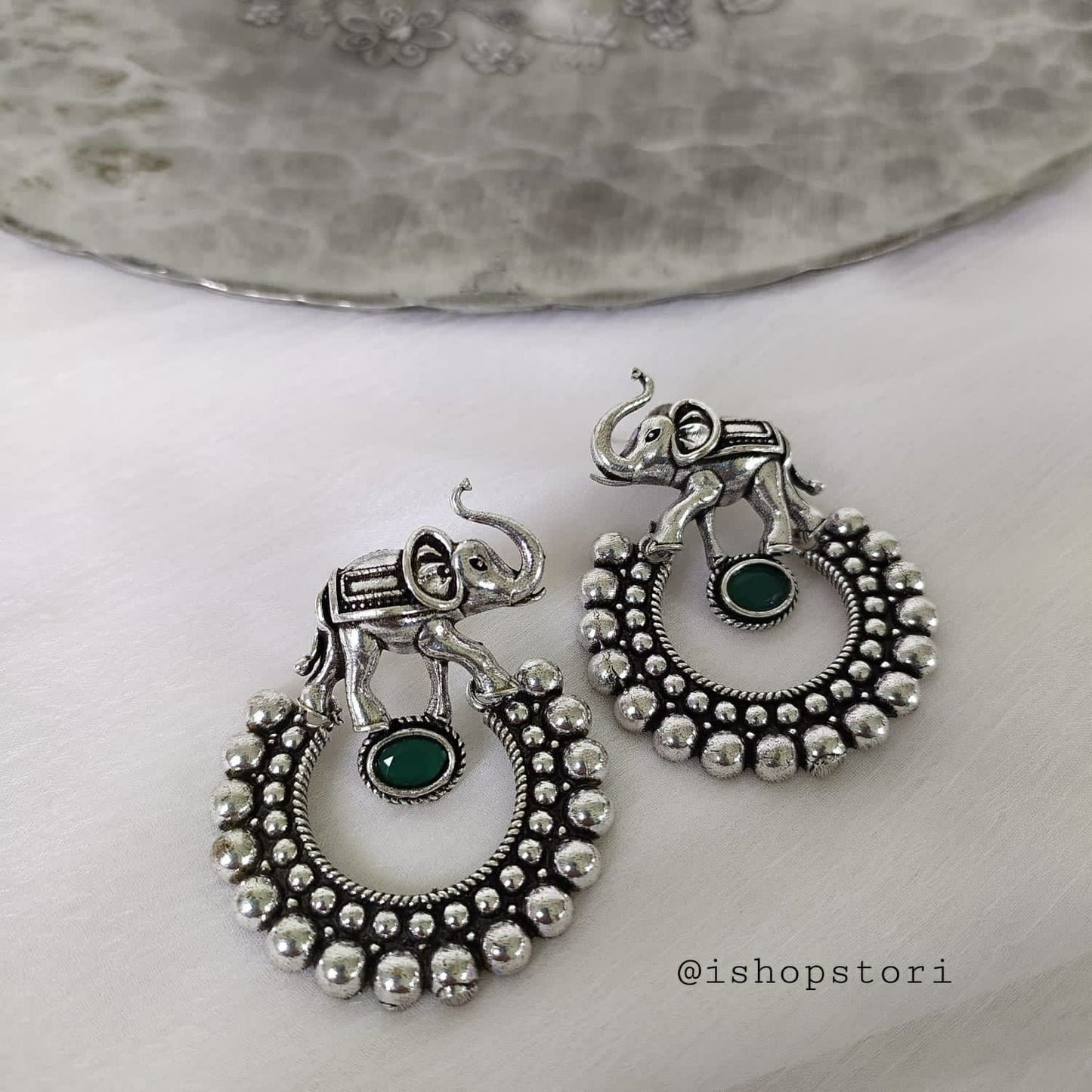 Airawat German Silver Earrings