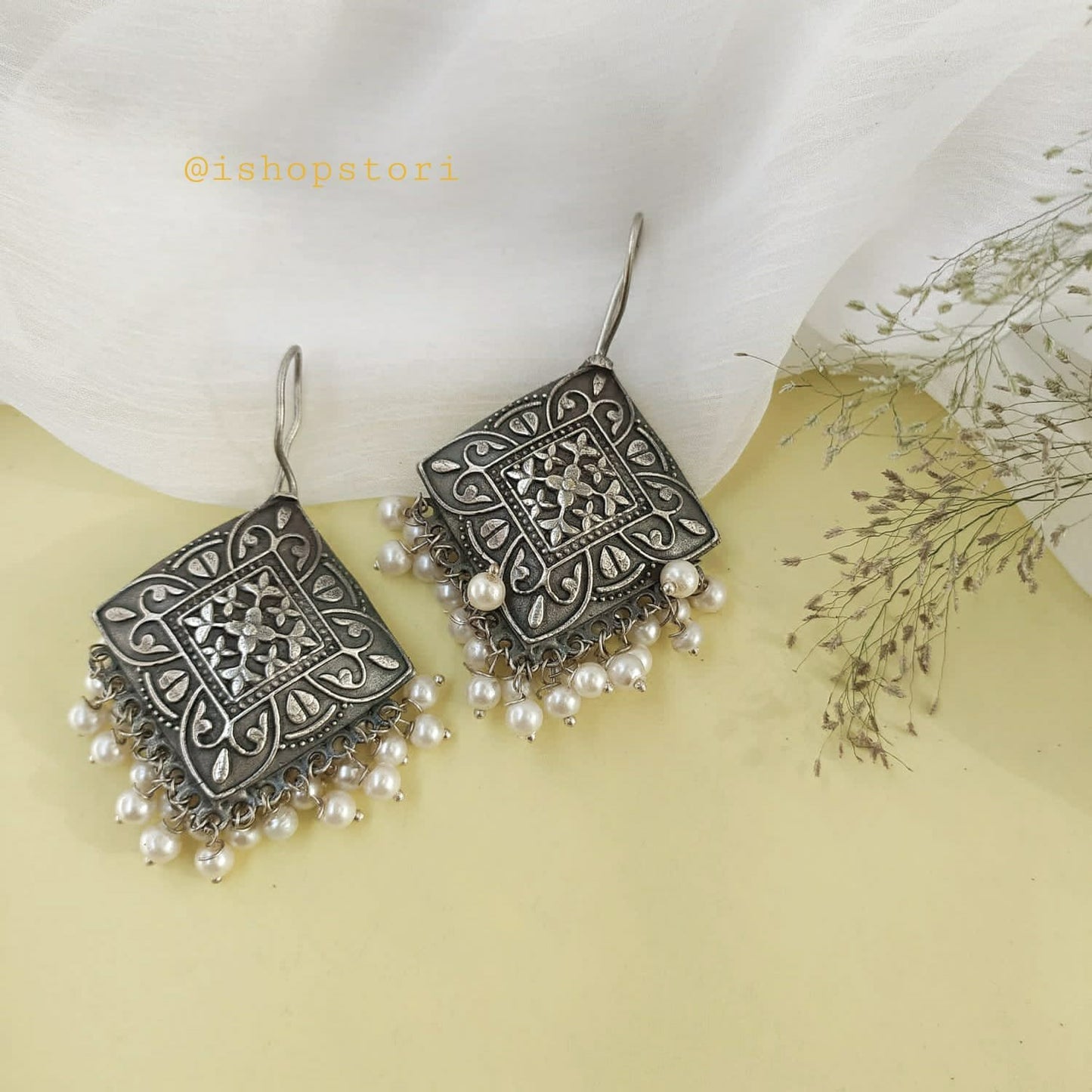 Takshshila SLA Oxidized Earrings