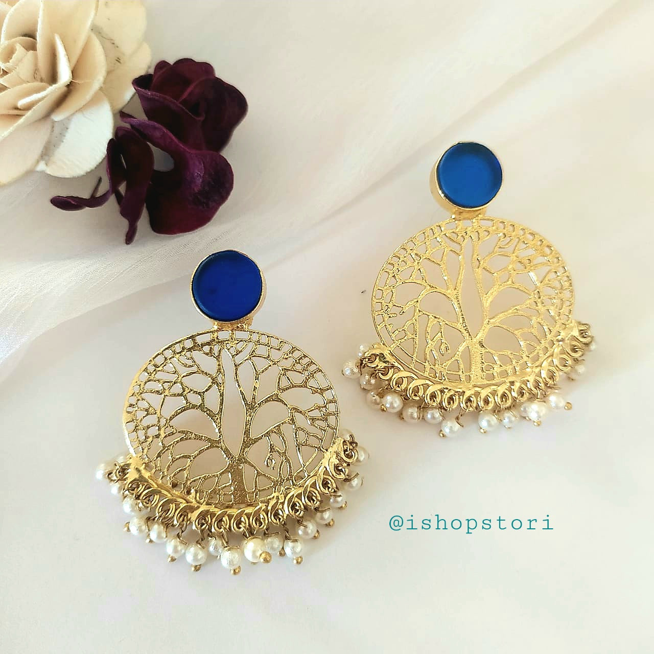 Koami Raw Stone & Pearl Earrings
