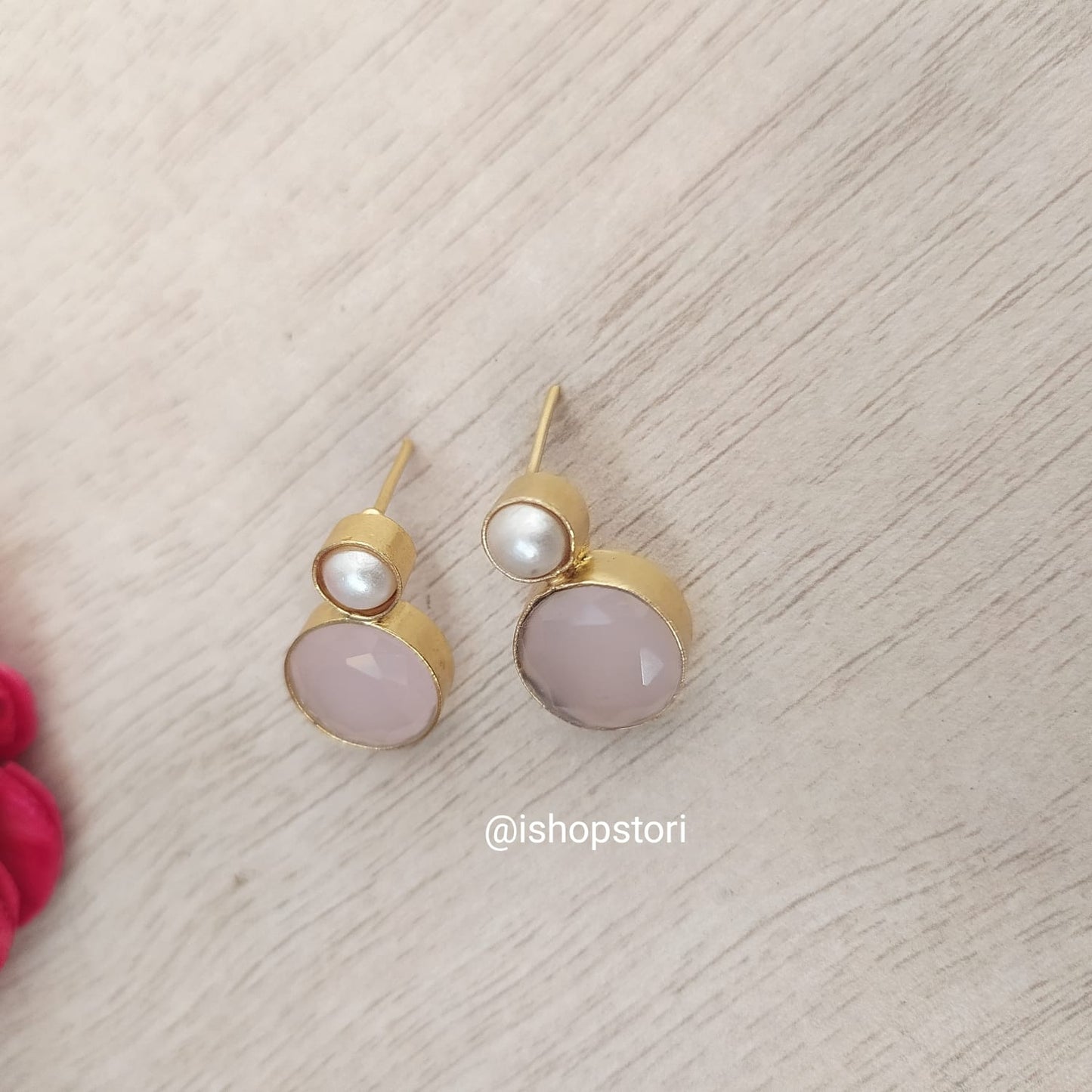 Zenaida Fresh Water Pearl & Stone Earrings