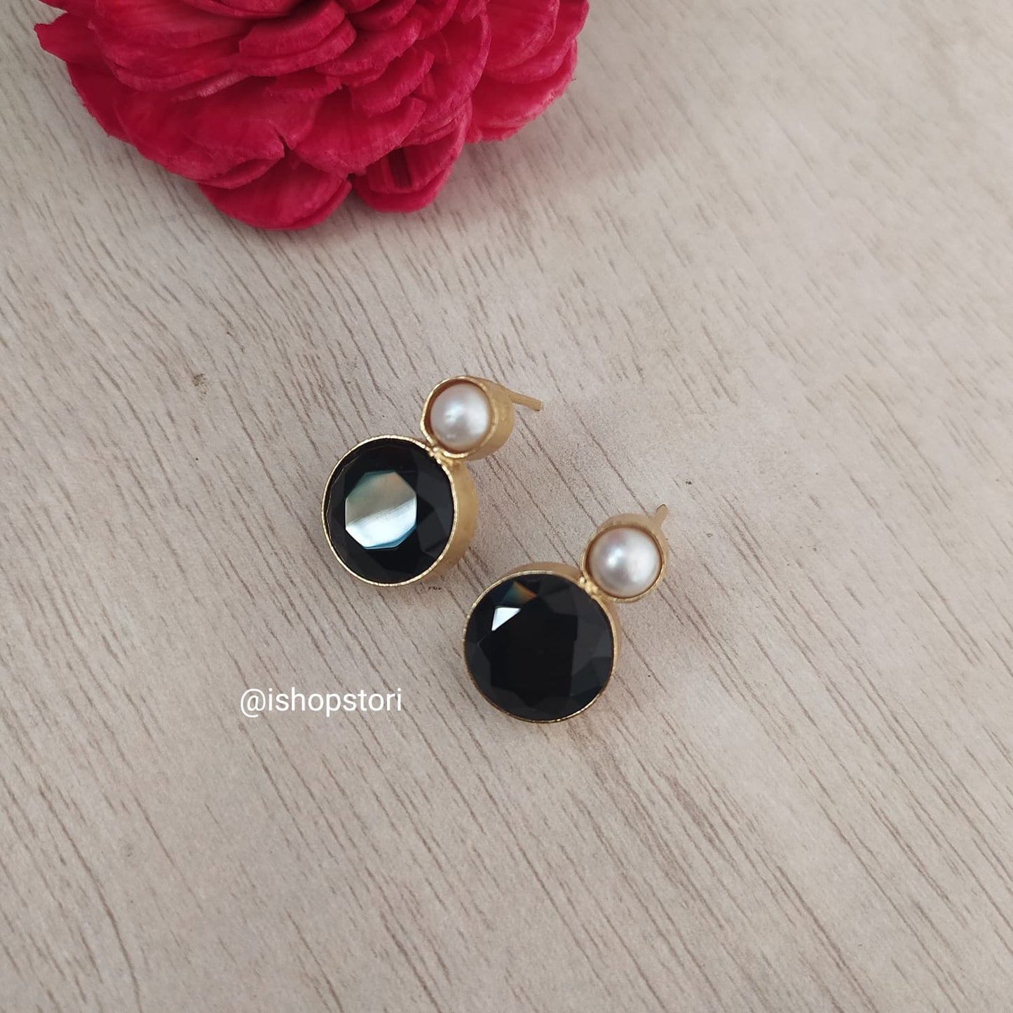 Zenaida Fresh Water Pearl & Stone Earrings