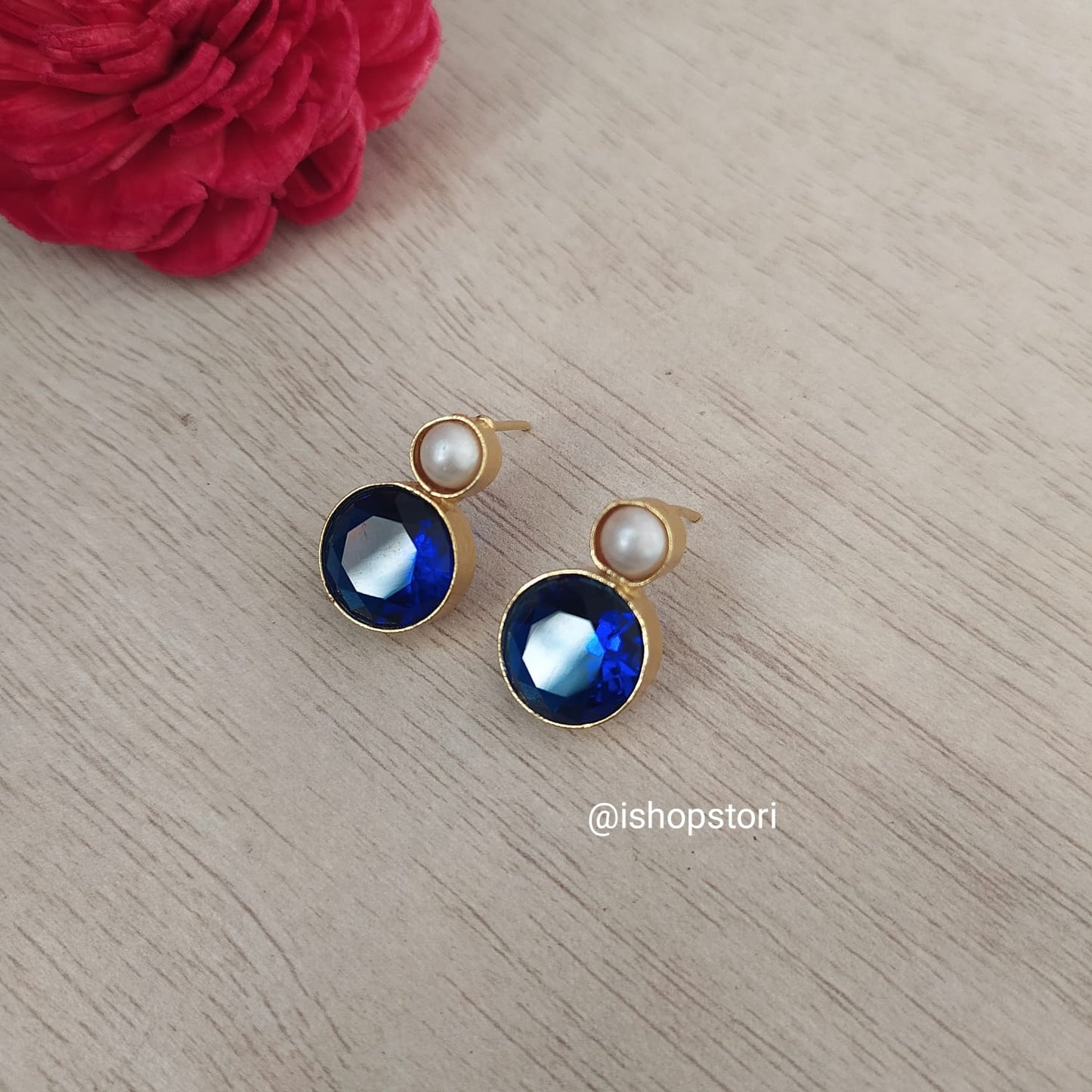 Zenaida Fresh Water Pearl & Stone Earrings