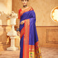 Azure Blue Paithani Soft Silk Saree