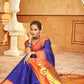 Azure Blue Paithani Soft Silk Saree