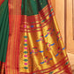 Lush Green Paithani Soft Silk Saree