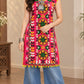 Navratri Rani Pink kurta with flared skirt