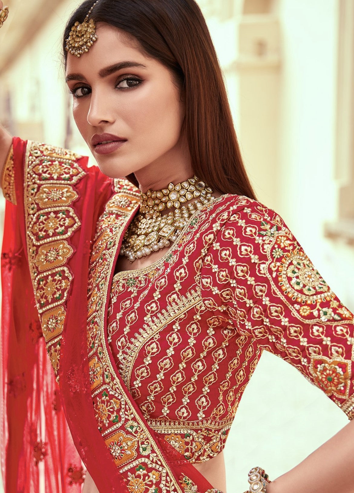 Buy Red Lehenga In Online-STORI