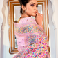 Shop Pink Banarasi Silk Saree In Online-STORI