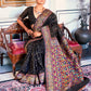 Buy Black Banarasi Silk Saree Online-STORI