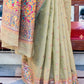 Shop Olive Banarasi Silk Saree Online-STORI