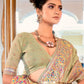 Shop Olive Banarasi Silk Saree Online-STORI