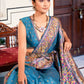 Shop Blue Silk Saree Online-STORI