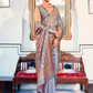Buy Grey Banarasi Silk Saree Online-STORI