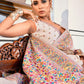 Buy White Banarasi Silk Saree Online-STORI
