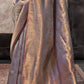 Grey Handloom Woven Silk Saree Online in India