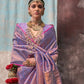 Purple Handloom Woven Silk Saree Online in India