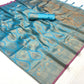 Blue Handloom Woven Silk Saree Online in India