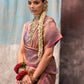 Mauve Handloom Woven Silk Saree Online in India