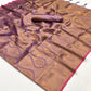 Mauve Handloom Woven Silk Saree Online in India