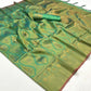 Green Handloom Woven Silk Saree Online in India