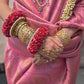 Pink Handloom Woven Silk Saree Online in India