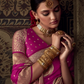 Hot Pink Banarasi Handloom Silk Saree