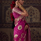Hot Pink Banarasi Handloom Silk Saree