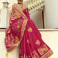 Shop Rani Pink Handloom Silk Saree for Festive Wear at STORI.