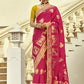 Shop Rani Pink Handloom Silk Saree for Festive Wear at STORI.