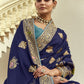 Navy Blue Handloom Silk Saree